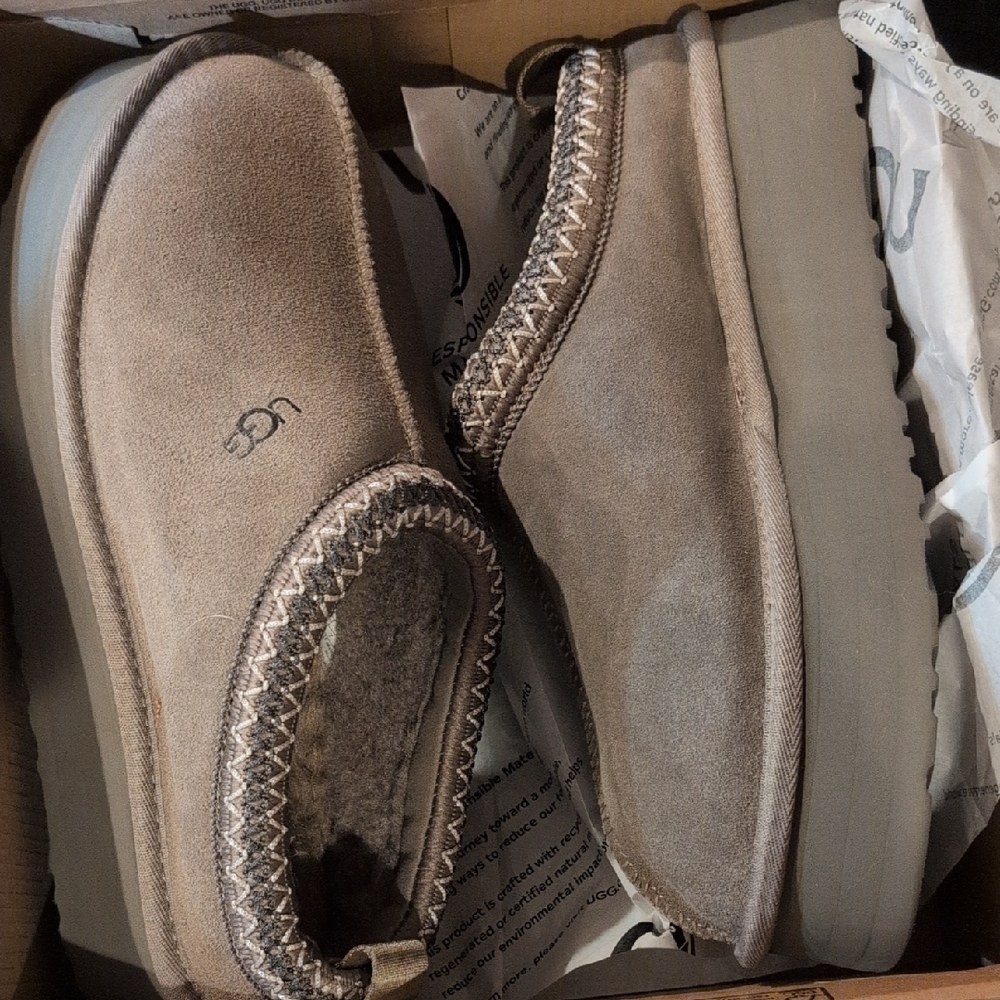 UGG Beige Slip-On Loafers Size 9